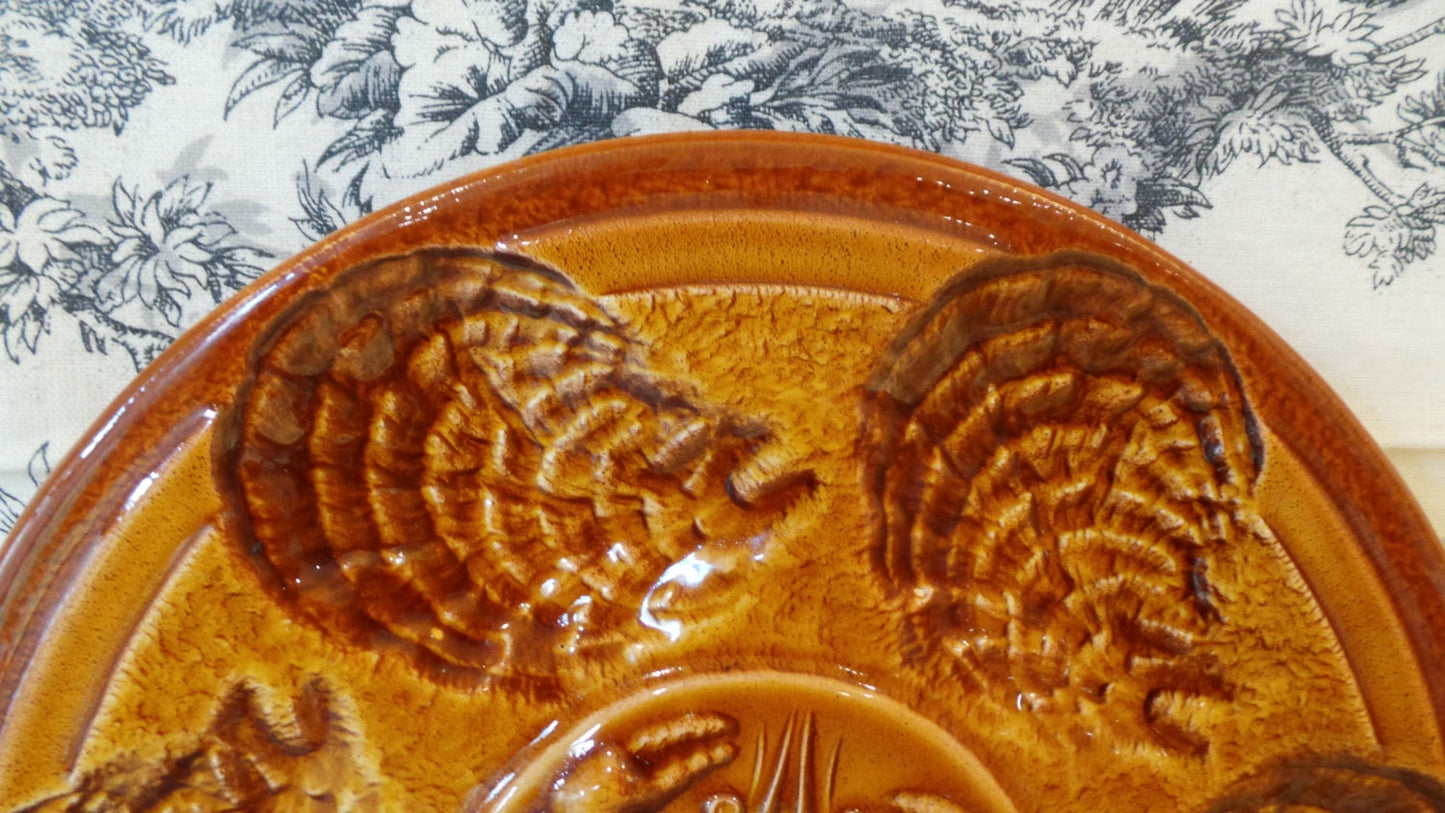 Oyster Plate Ateliers De Revernay French Oyster Huitre Mussel Fish Plate Beautiful Vintage French Fish Plate - Super Condition