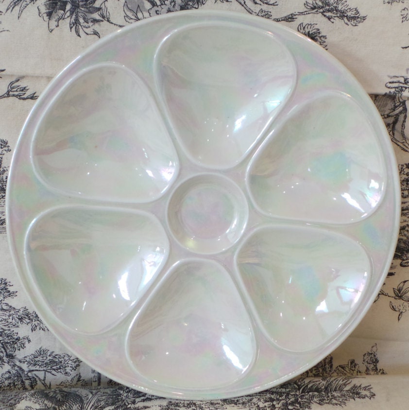 Oyster Plate LIMOGES Huitre Mussel Fish Plate Pearlware Vintage French Super Condition Seafood Plate Shellfish Plate Oyster Plate