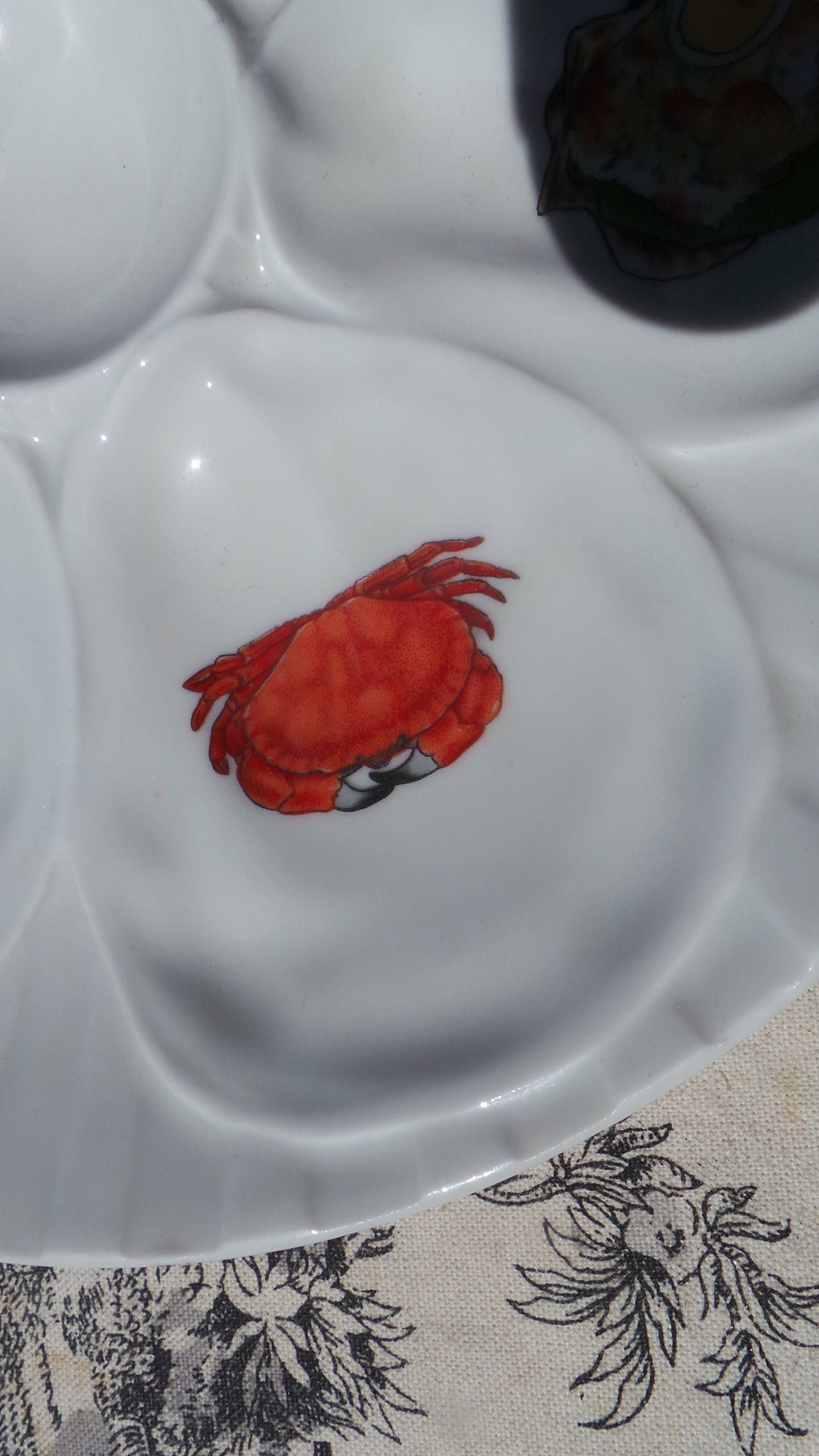 Oyster Plate Limoges Huitre Mussel Fish Plate Sea Creatures Vintage French Seafood Plate Shellfish Plate Oyster Plate 5462
