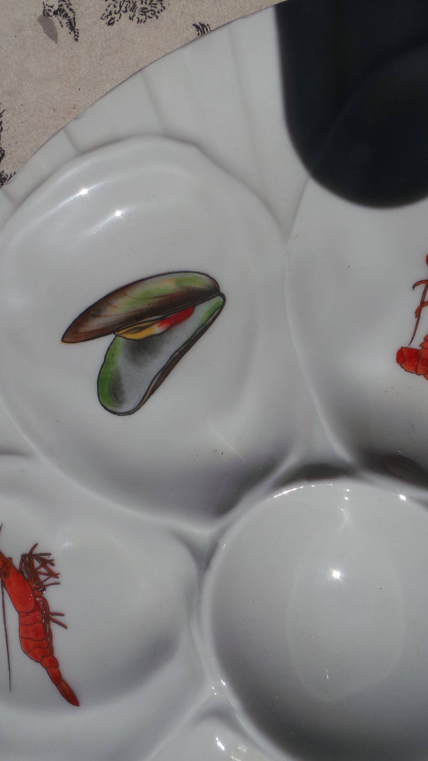 Oyster Plate Limoges Huitre Mussel Fish Plate Sea Creatures Vintage French Seafood Plate Shellfish Plate Oyster Plate 5462
