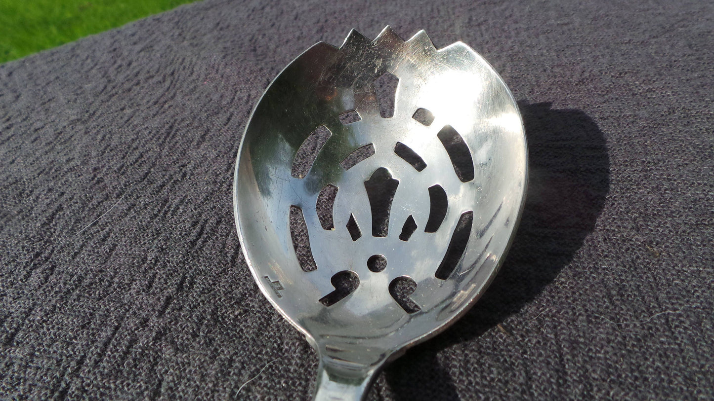 Christofle French Vintage Silver Plate Fruit Spoon Makers Mark 1844-1862 Beautiful Example Metaille Blanc Super Quality Silver Plate Spoon
