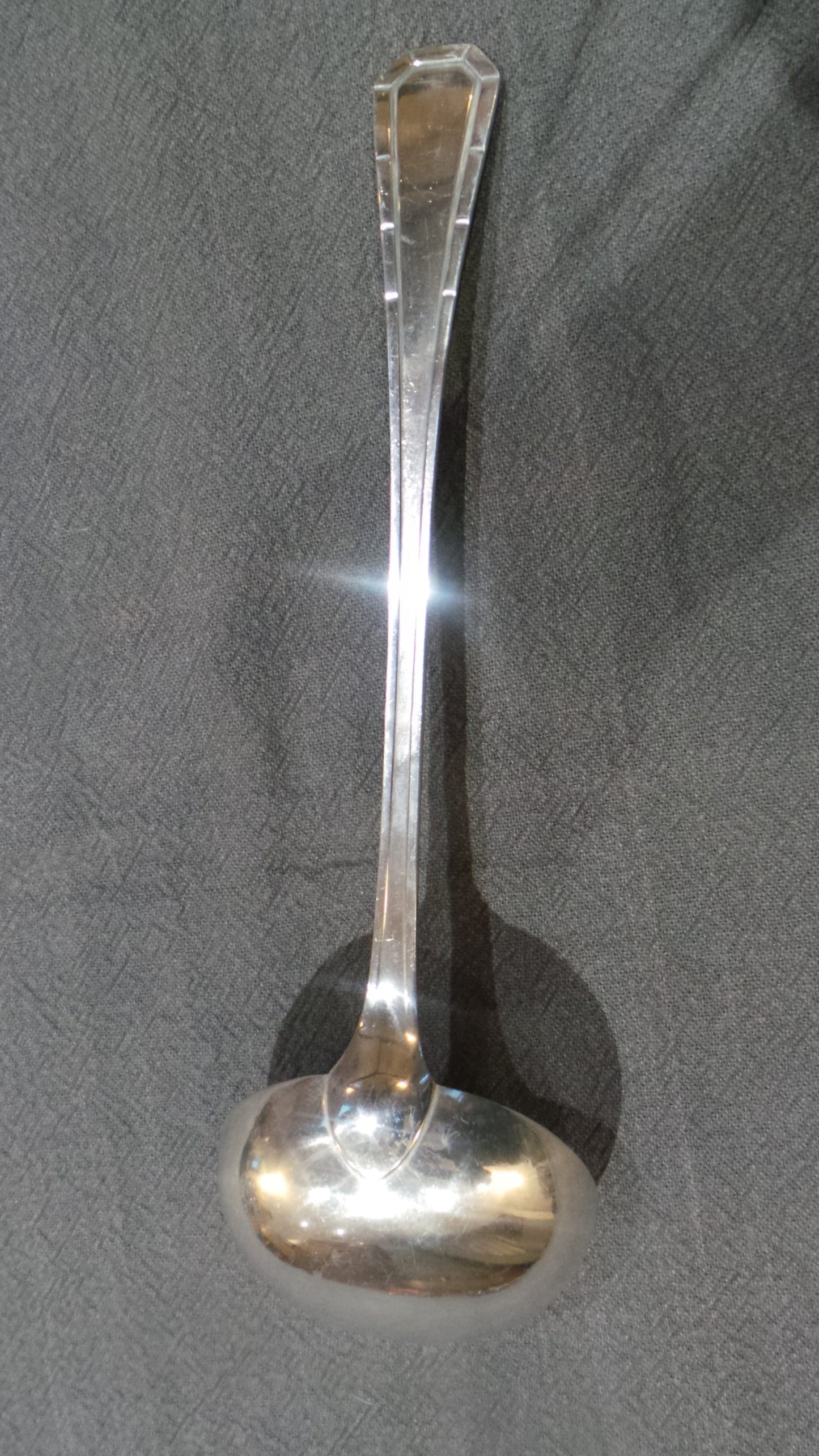 Alfenide Ladle 'Metaille Blanc' Louche Cuillère à Servir- Real Luxury Alfenide (Christofle) Fully Marked Goat and Alfenide 1935 Approx