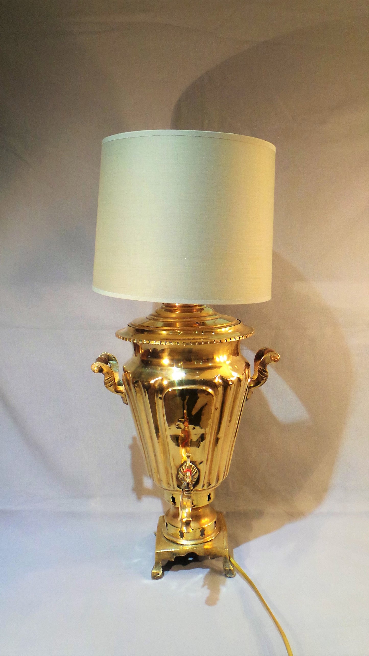 Samovar Table Lamp French Vintage Solid Bronze/ Brass Lamp Base Quality Brass Chateau Chic Table Lamp All Working Condition Heavy Cast Brass