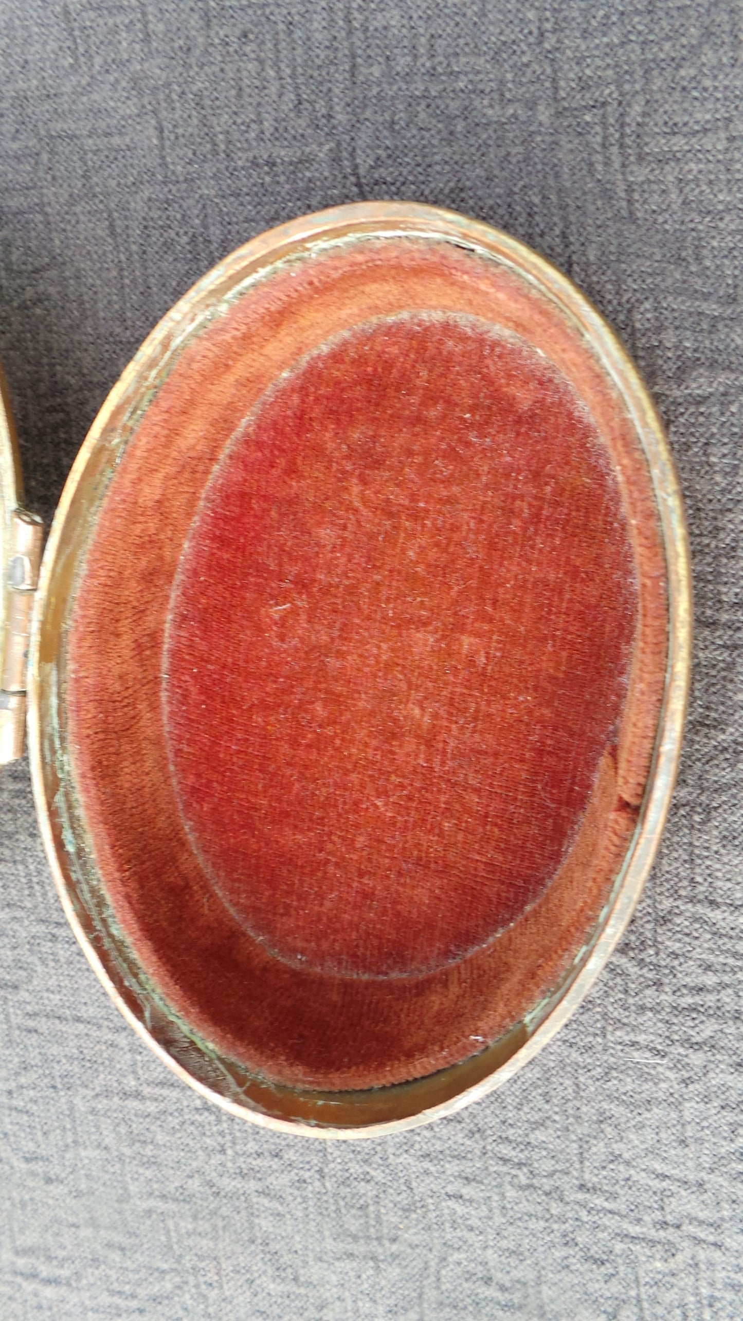 Bronze Mirrored Box Plush Velvet Interior Worn Mirror Losses Marked France Cast Metal Missing Ormolu Fabulous Jewelery Box Ring Box