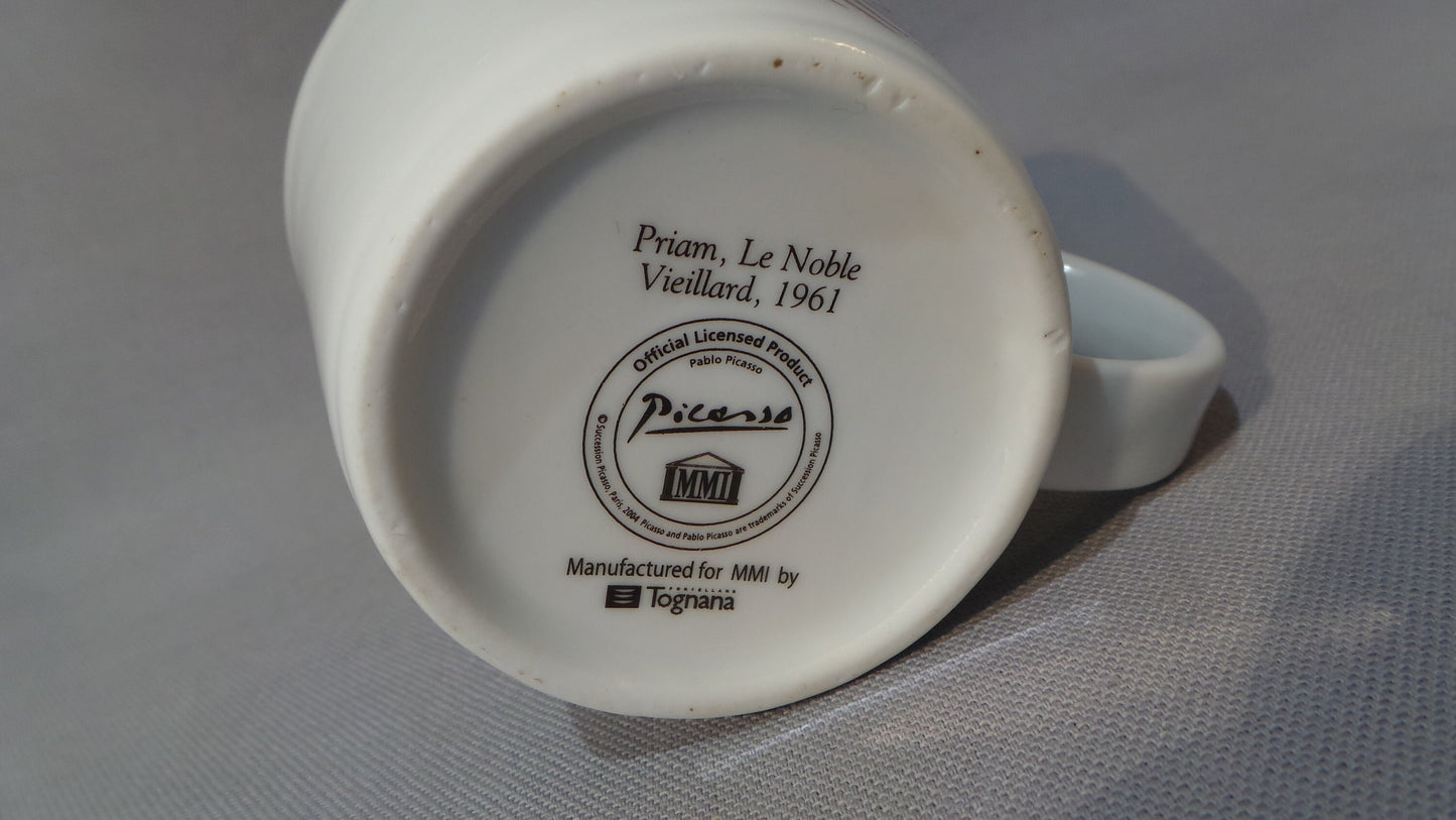 Picasso Cup and Saucer Fully Signed Picasso Made Under License by MMI Tognana Priam. Le Noble Vieillard, 1961 ©Succession Picasso Paris
