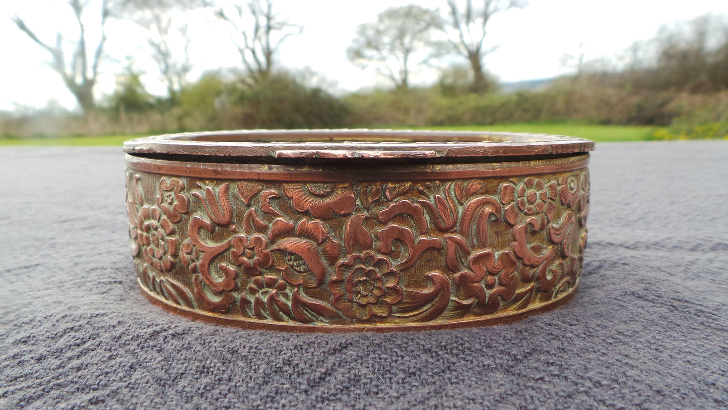 Bronze Mirrored Box Plush Velvet Interior Worn Mirror Losses Marked France Cast Metal Missing Ormolu Fabulous Jewelery Box Ring Box