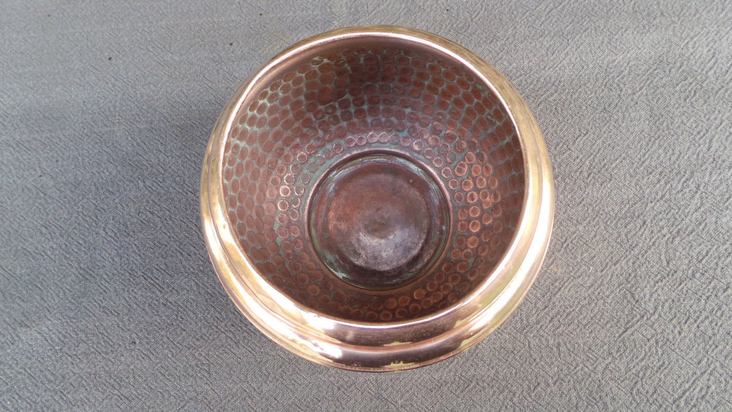 Cache Pot Art Deco Style Fine Copper Flower Bowl Copper Pot Planter Jugendstil Copper Bowl Jardiniere Fully Marked Villedieu Dents