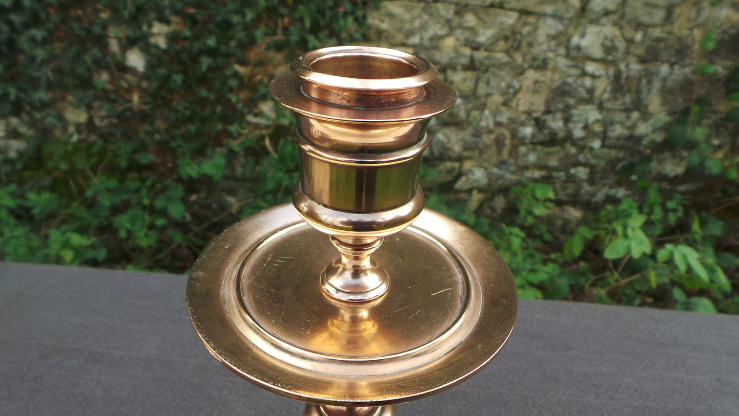 French Candle Sticks Superb Vintage French Bronze Classical Pair Candle Sticks Heavy Fine Casting Good Quality