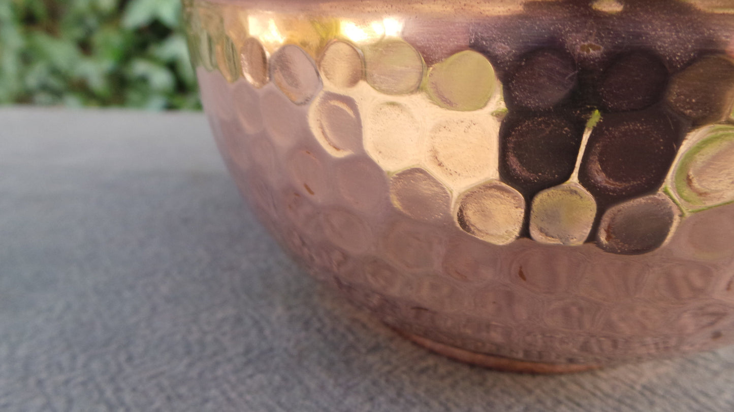 Cache Pot Art Deco Style Fine Copper Flower Bowl Copper Pot Planter Jugendstil Copper Bowl Jardiniere Fully Marked Villedieu Dents