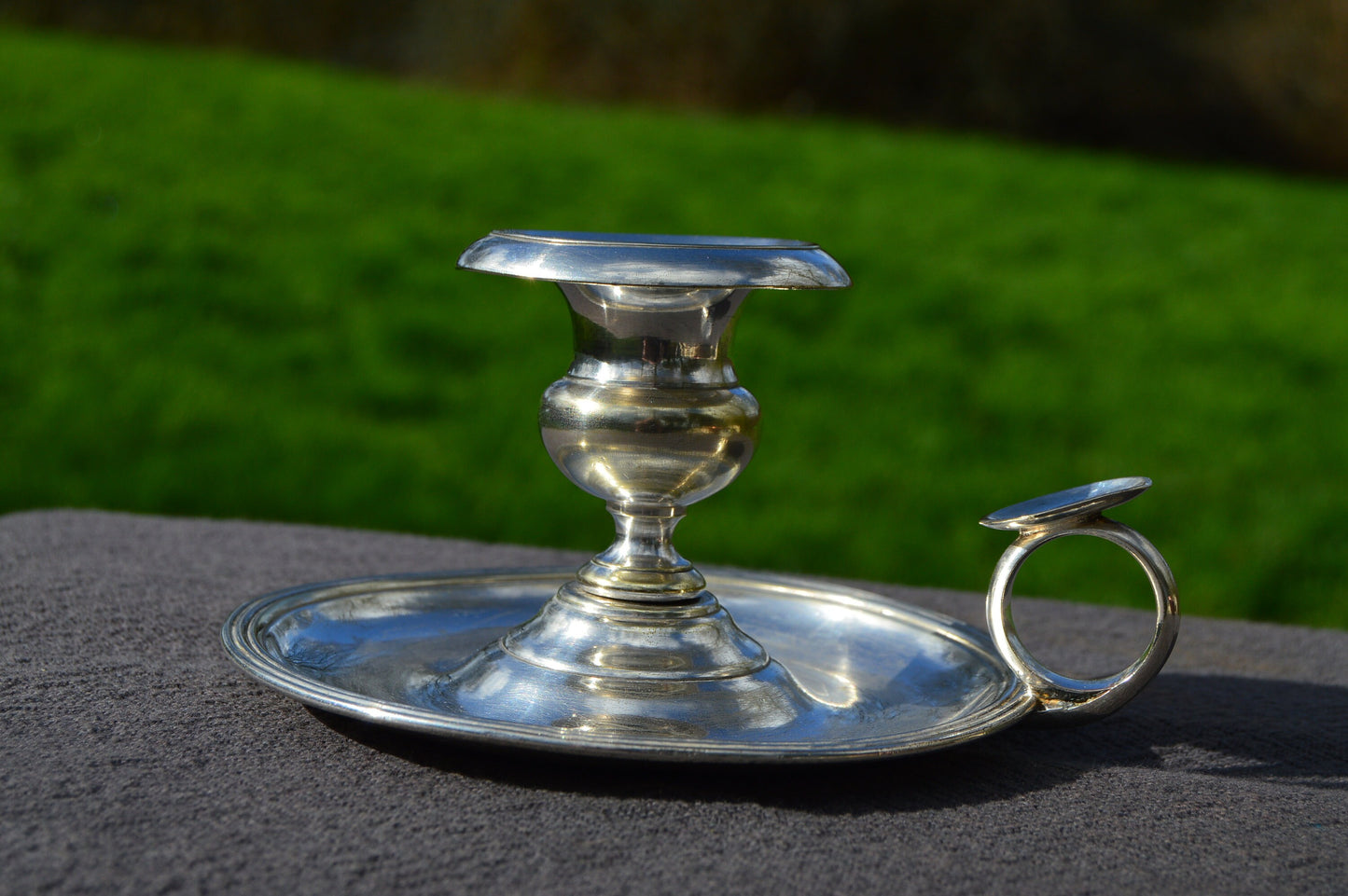 Christofle Candle Chamber Stick Fully Marked French Quality Christofle Candle Holder Collectors Item 1862-1874