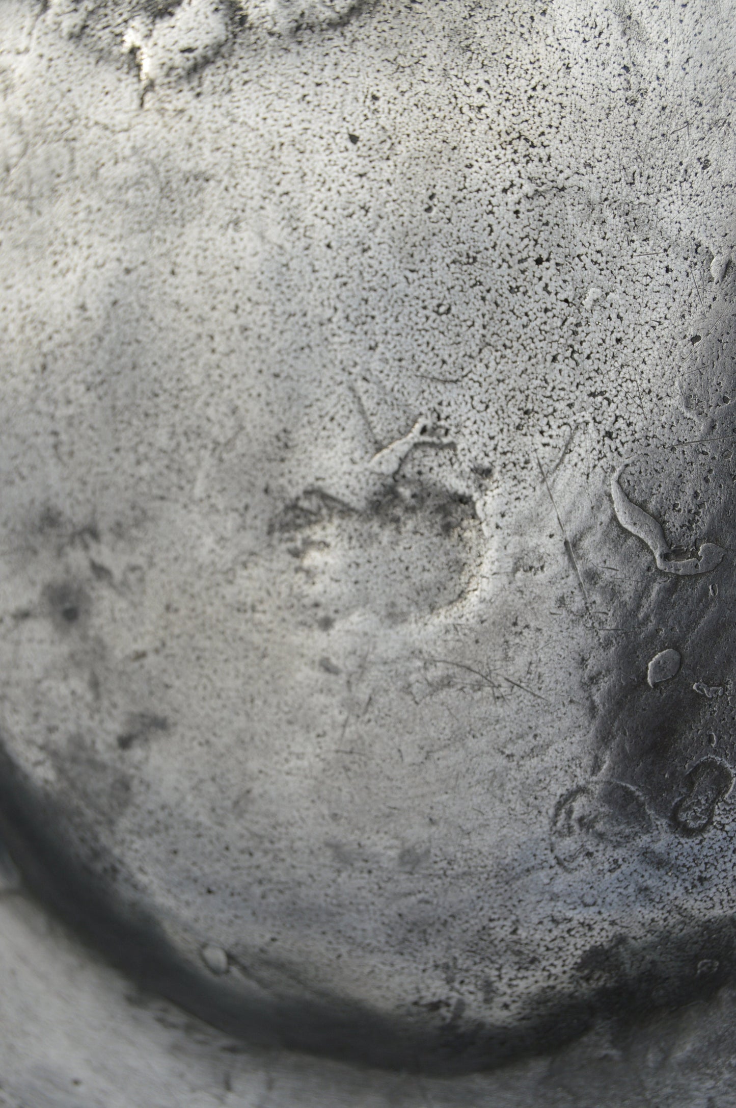 Late 19th Century Pewter Plate with Shield and Crown Fully Marked Repousee Heavy Pewter Decorative Plate Design 16th Century