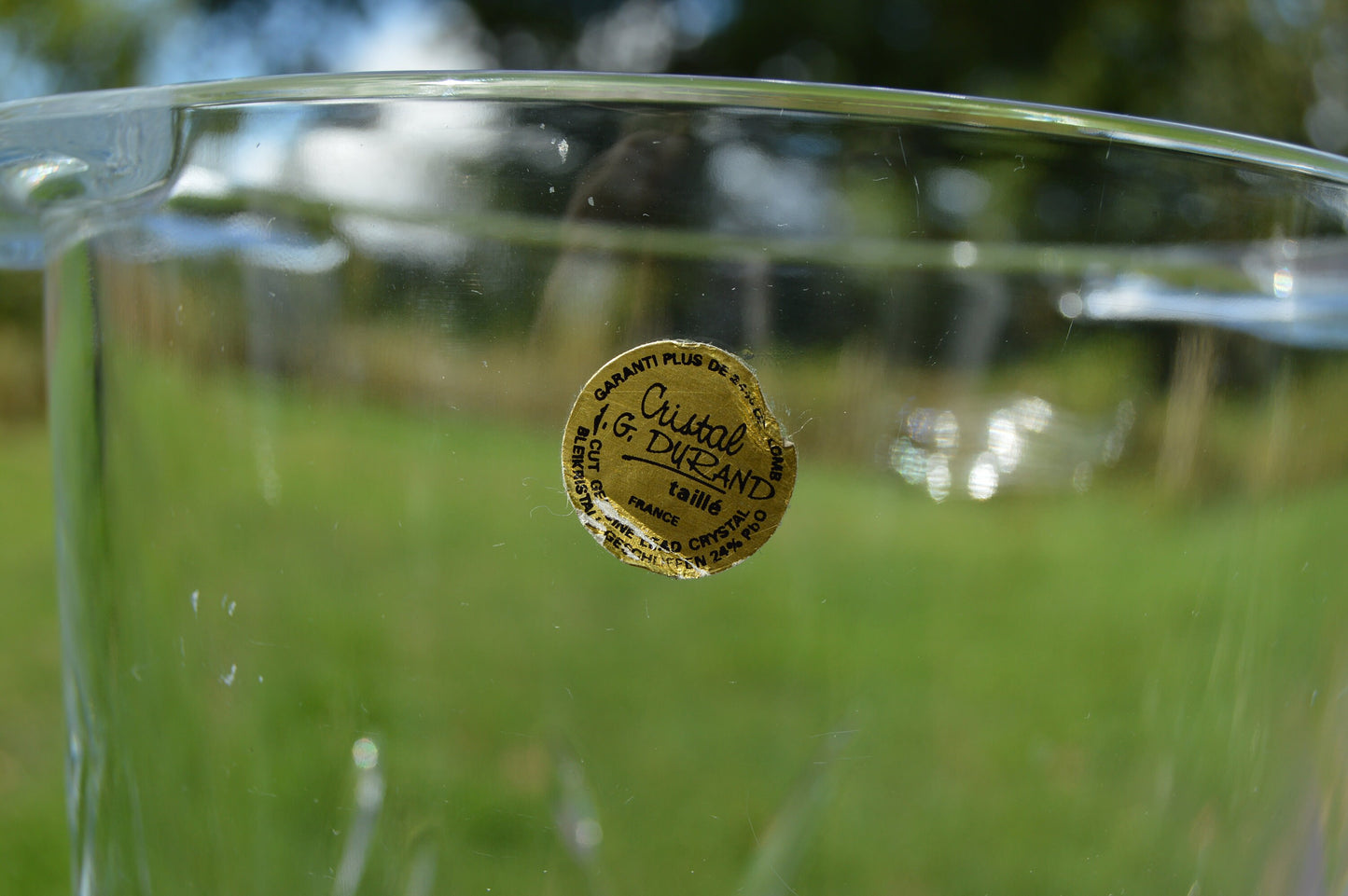 French G Durand Crystal Champagne Bucket Wine Cooler Classic Engraved Crystal Glass Centre Piece Good Condition Crystal Stickered