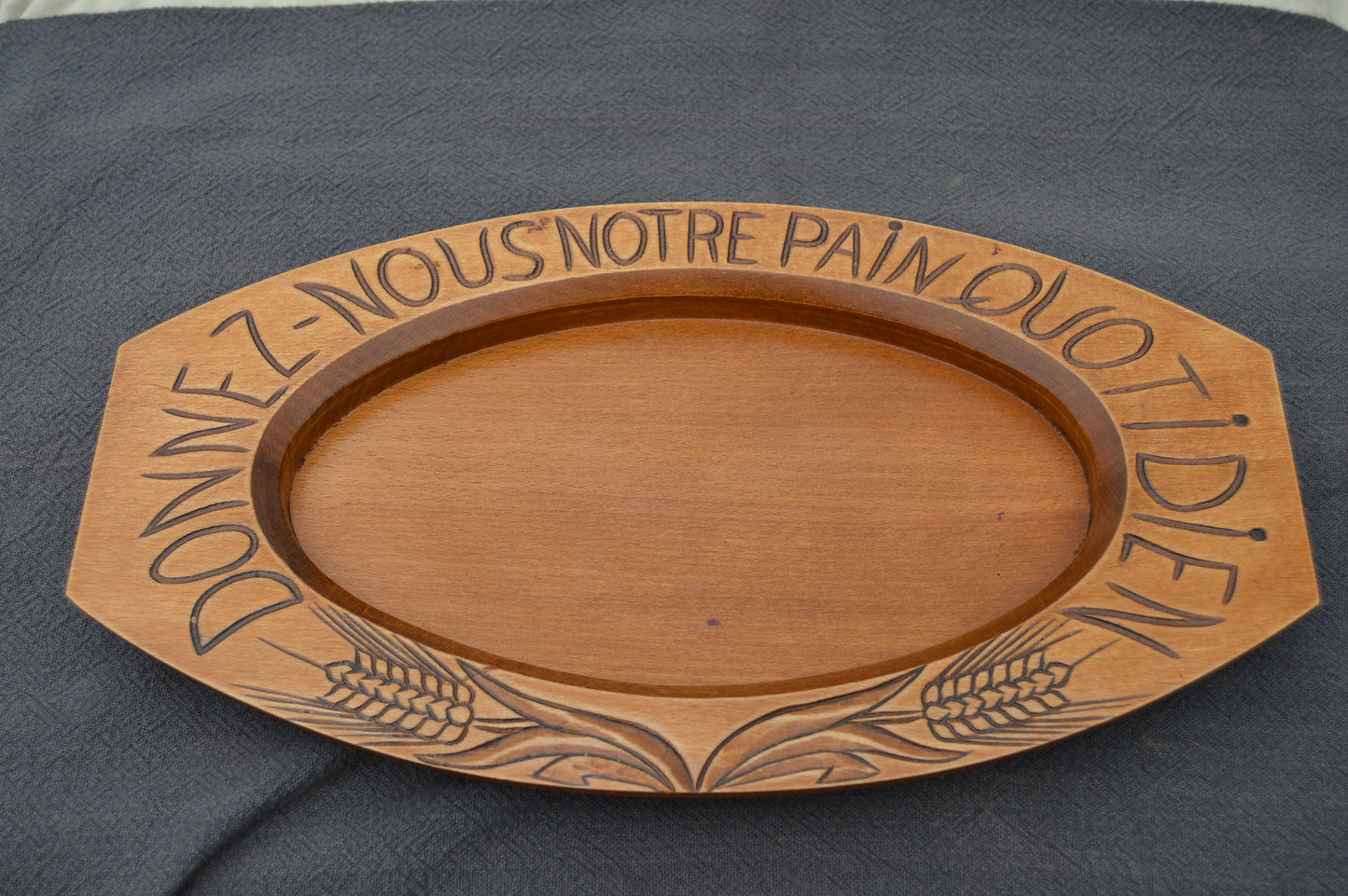 Bread Board French Antique Fruit Serving Board Beautiful Patina Hand Carved Serving Plate Wooden Platter Black Forest Style Polished