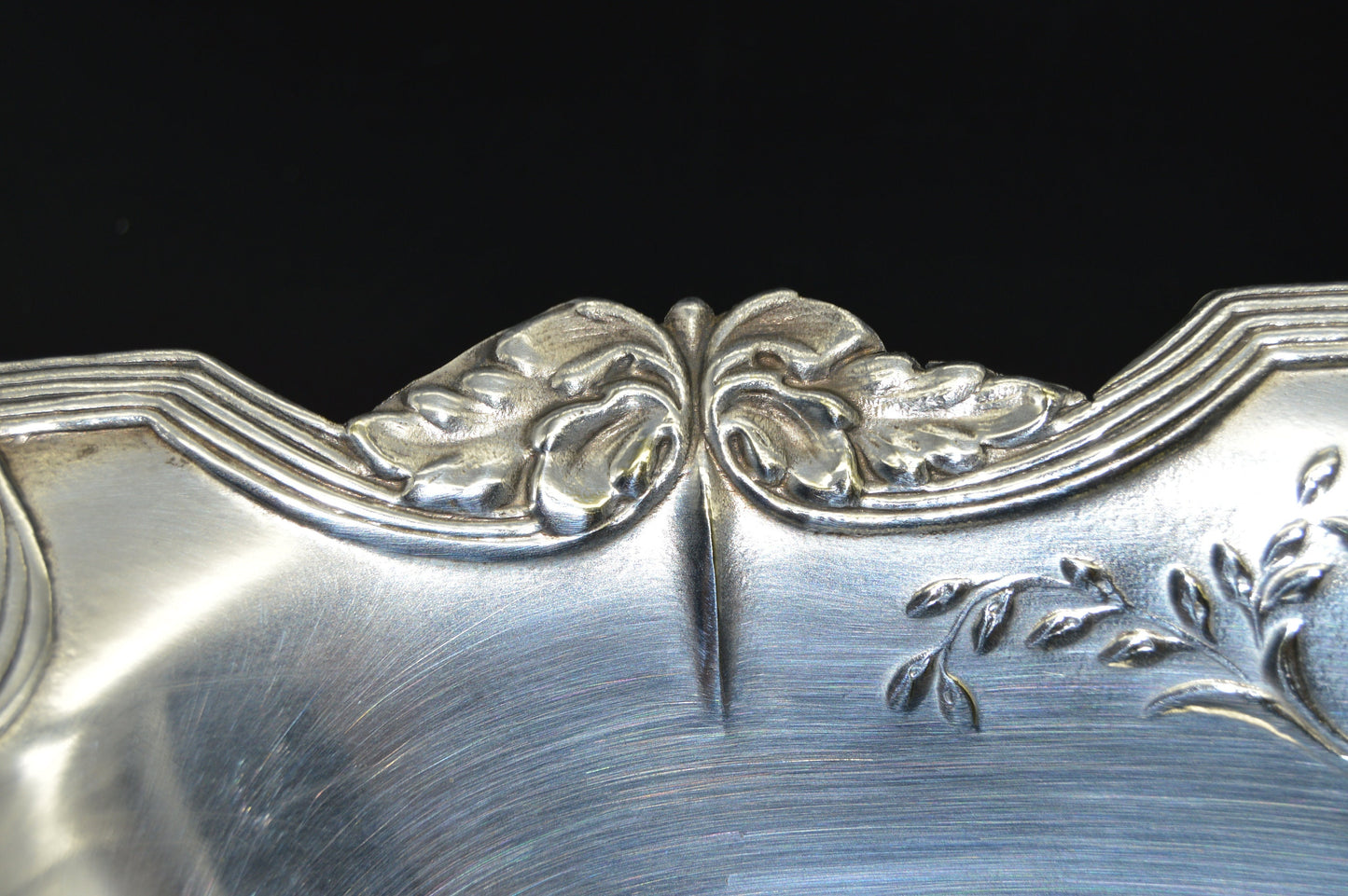 Vintage French Silver Plate Dish Fruit Bowl Marked GH Beautiful Design French Bowl French Silver Plated Bowl France Made Dish