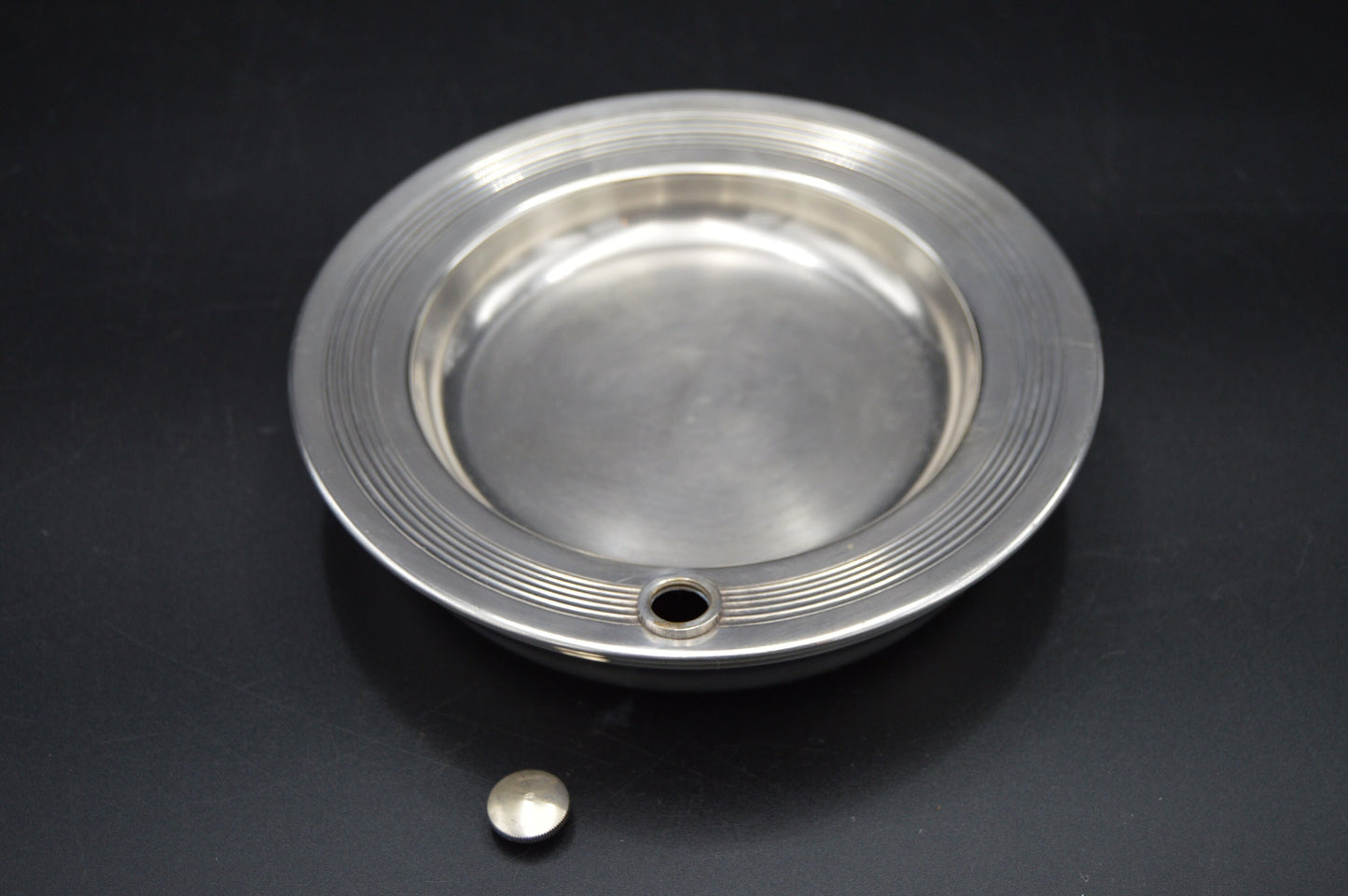 Vintage French Silver Plate Dish Baby Bowl Beautiful Design Super Warming Tableware French Bowl Silver Plated Bowl Unstamped