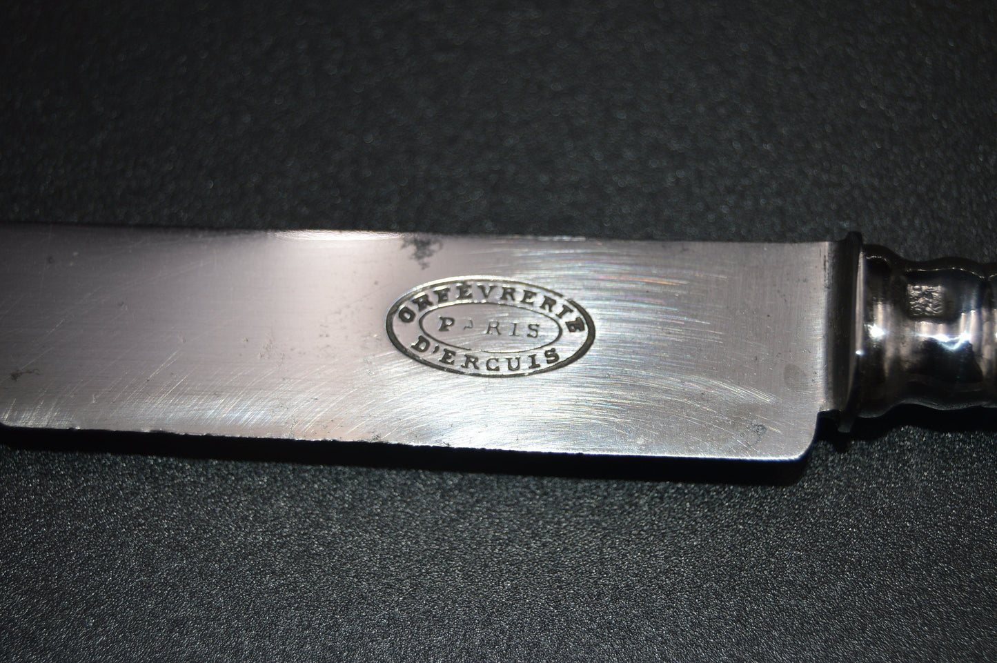 Ercuis Silver Plated 'Metaille Blanc' Set of 6 Knives Real Luxury Made by Ercuis of Paris 6 Six Super Knife Set Marked Ercuis Paris