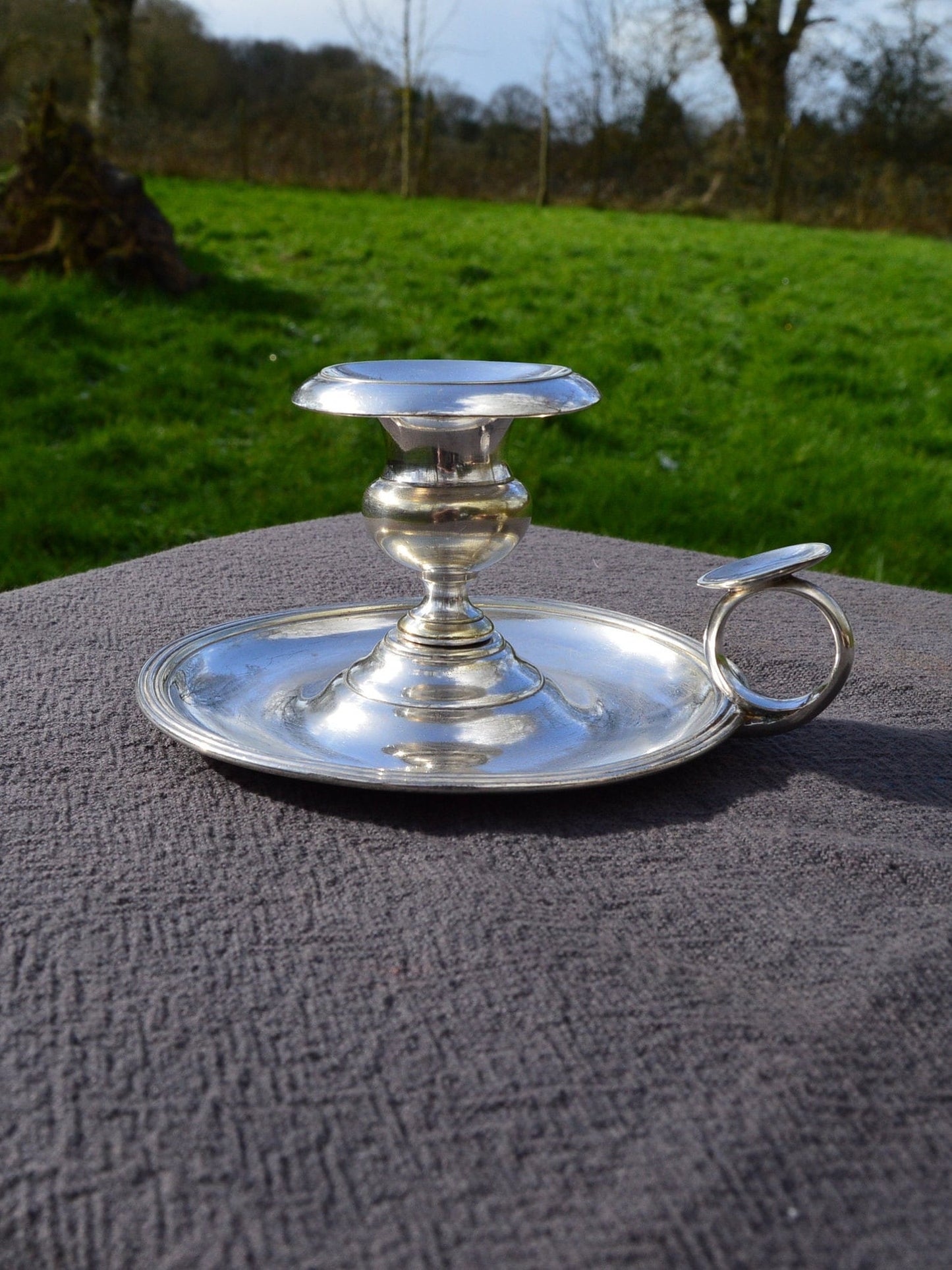 Christofle Candle Chamber Stick Fully Marked French Quality Christofle Candle Holder Collectors Item 1862-1874