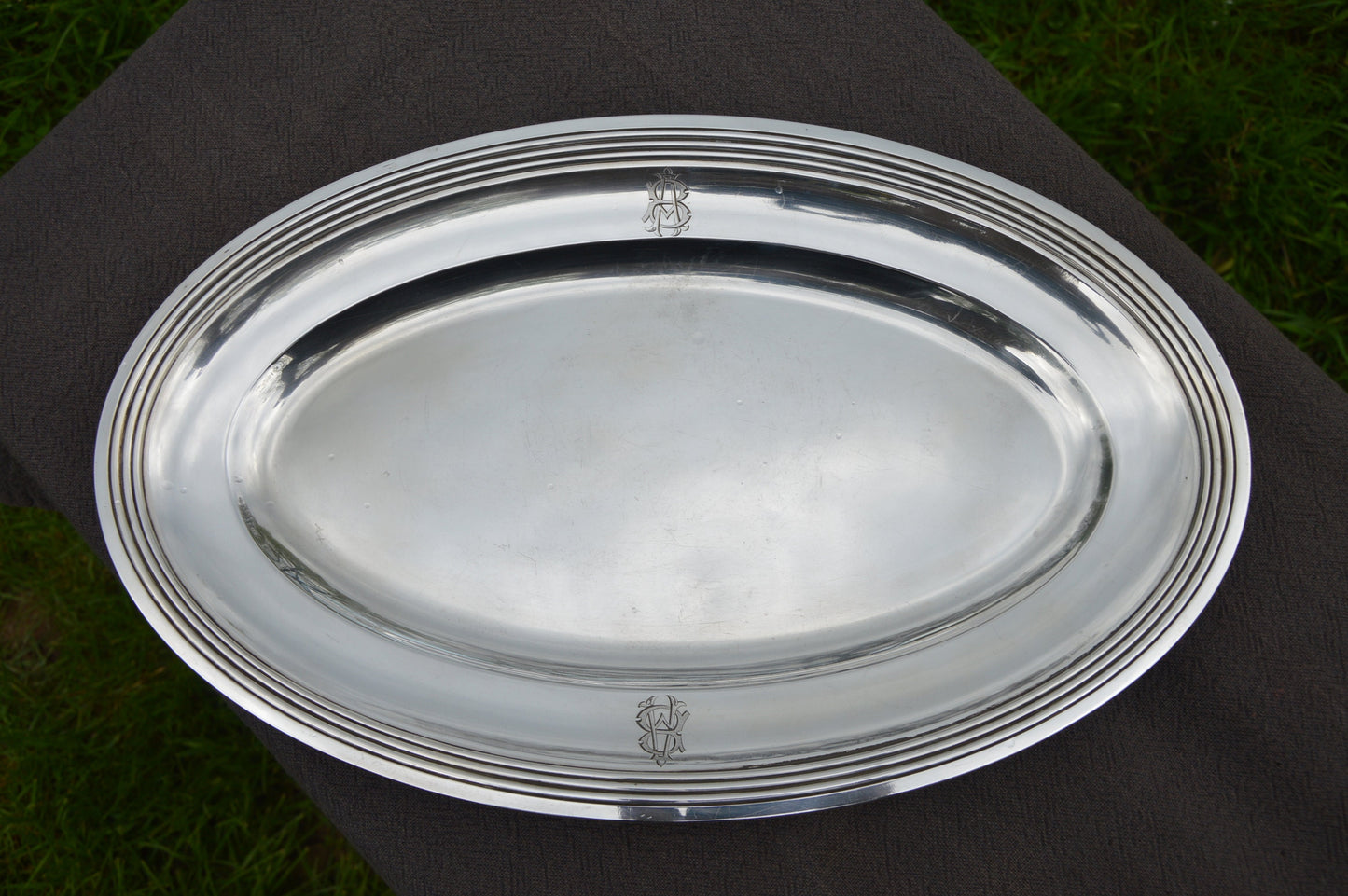 Halphen Serving Platter 41.5cm 16+" Silver Plate DIsh Plate French Silver Plated Halphen Fish Server Charles Halphen 1877-1888 Fully Marked