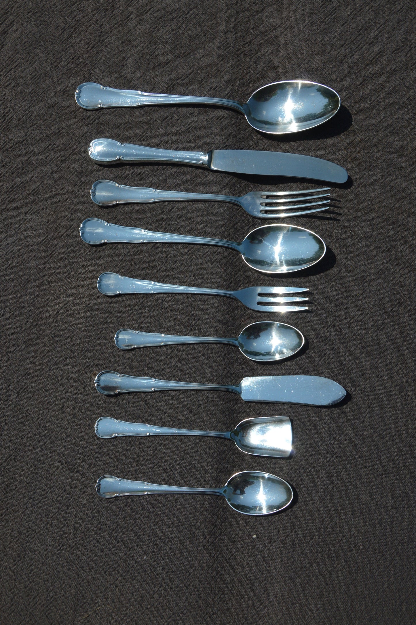 WMF WARTTEMBERGISCHE METALWARENFABRIK German Set of Dessert Cutlery Germany Silver Plate Forks Spoons Serving Spoons Butter Knives