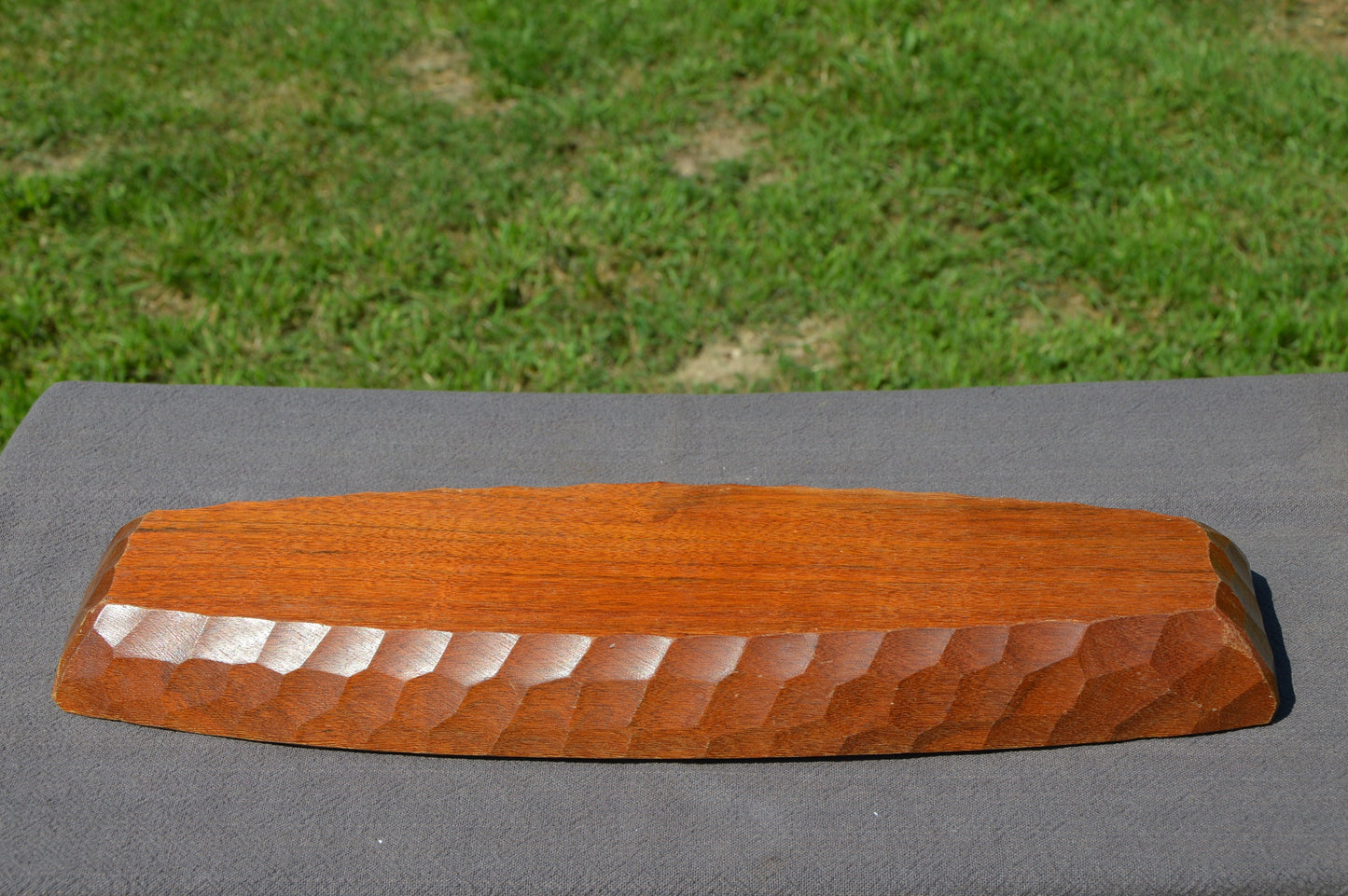 French Vintage Carved Black Forest Style Baguette Bread Serving Board Solid Wood Beautiful Patina Hand Carved Serving Plate Wooden Platter