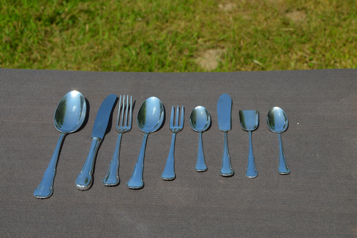 WMF WARTTEMBERGISCHE METALWARENFABRIK German Set of Dessert Cutlery Germany Silver Plate Forks Spoons Serving Spoons Butter Knives