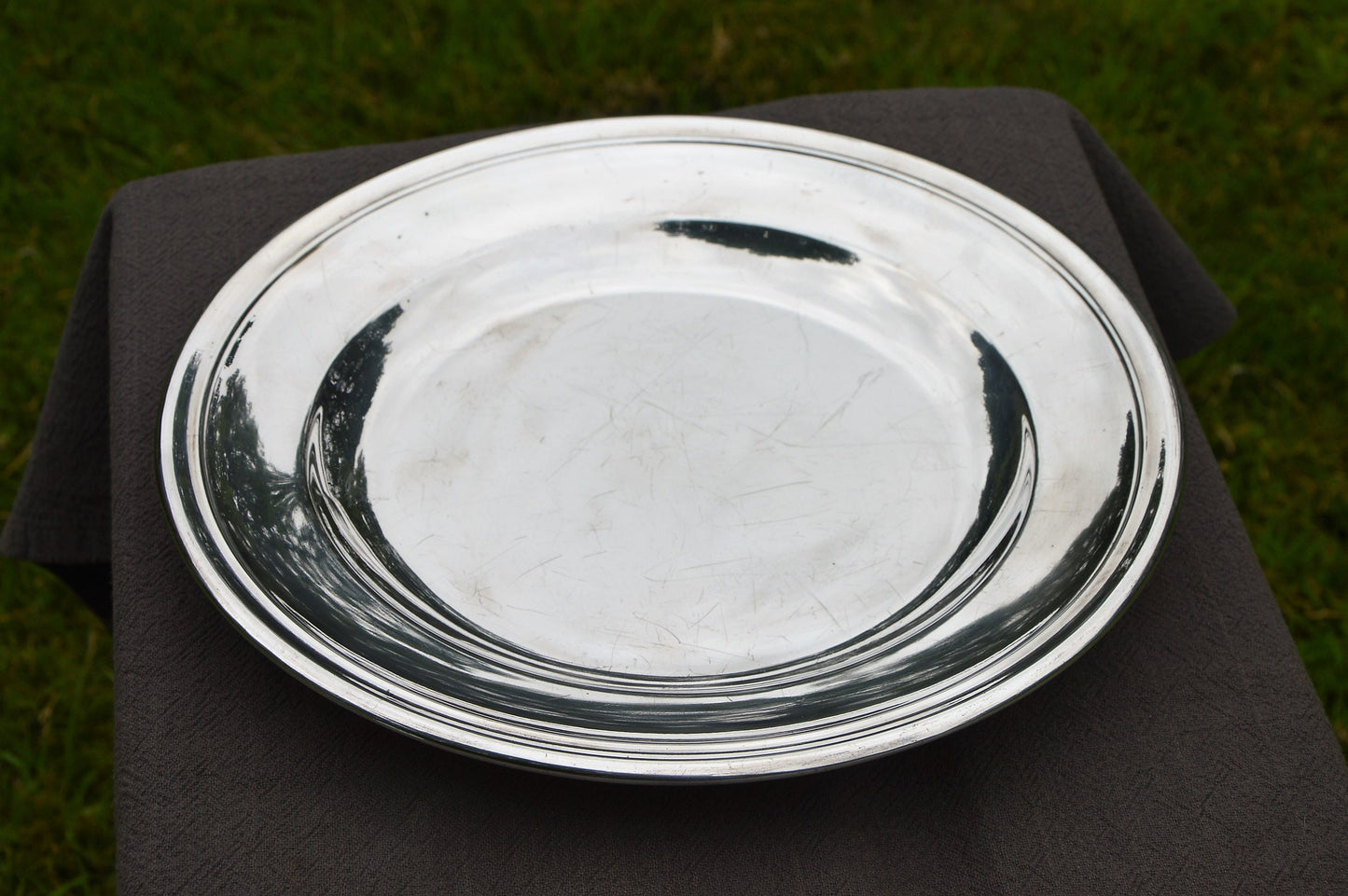 Alfenide Gombault Platter Serving Dish Buffet Plate Français Silver Plate Fondée en 1826 Marqué Alfenide Gombault Heavy Platter Food Server
