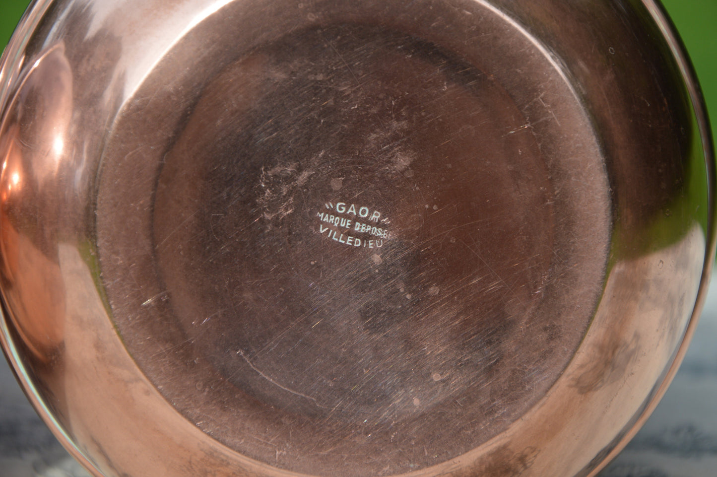 Pair Copper Vases Copper Decor Utensil Holders Flower Vase GAOR Villedieu France Copper Pot Lourdes Badges Home Decor French Copper Design