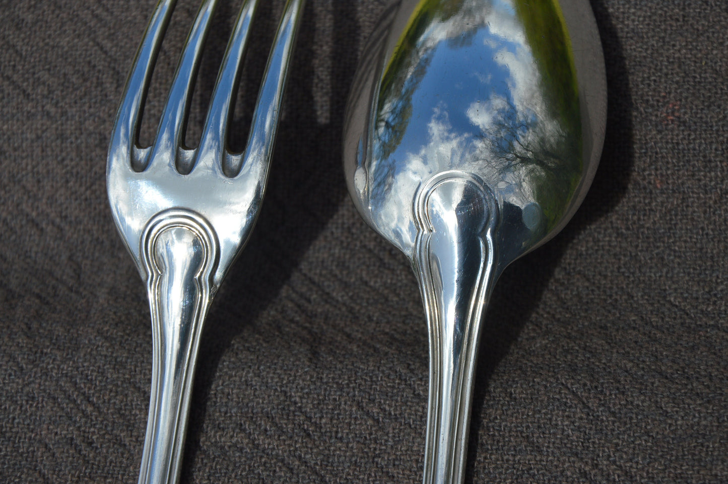 Cailar Bayard 12 Forks and 12 Spoons SPATOURS Pattern French Silver Plated Marked Cailar Bayard Cutlery Flatware Super Polished Condition