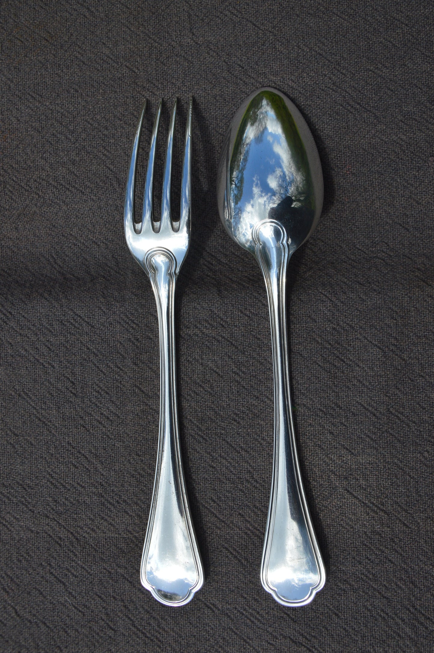 Cailar Bayard 12 Forks and 12 Spoons SPATOURS Pattern French Silver Plated Marked Cailar Bayard Cutlery Flatware Super Polished Condition