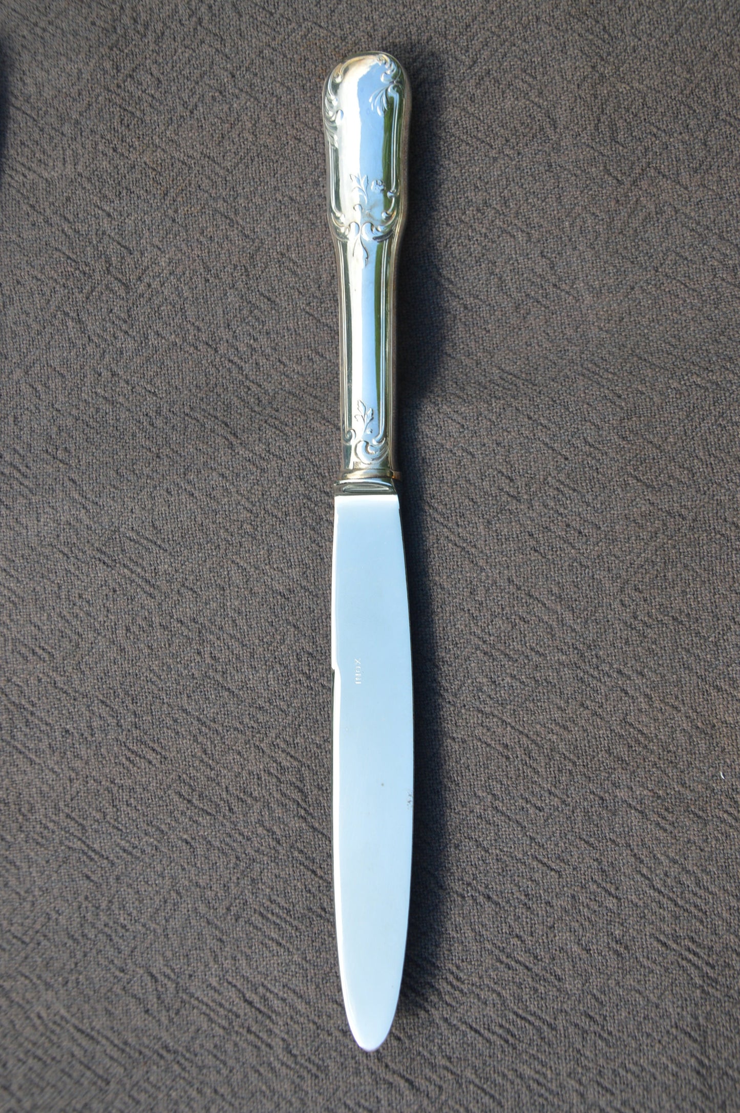 Brille Henri Emile 12 Couteaux Coffret Français Argent Plaqué Marqué vintage Couverts Couverts 1930 Rocaille Marley