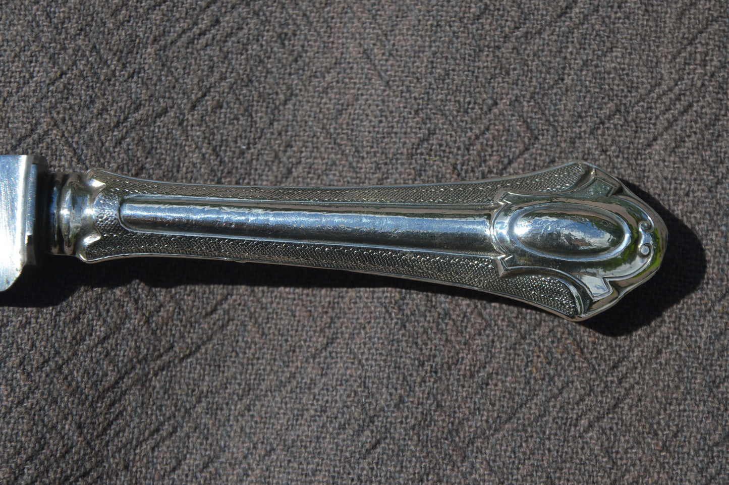 8 'Silver' Handled Knives Boxed French 'Silver' Worn Marks Antique Cutlery Flatware Knives Set of Eight Blades Paris G