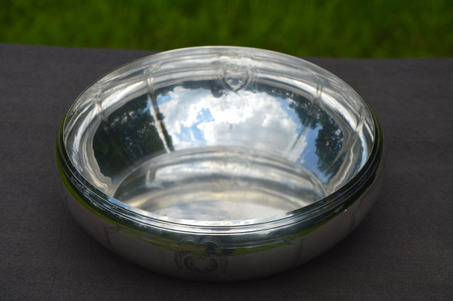 Antique French Silver Plate Dish Fruit Bowl Marked Phenix Beautiful Design French Bowl French Silver Plated Bowl France Made Dish