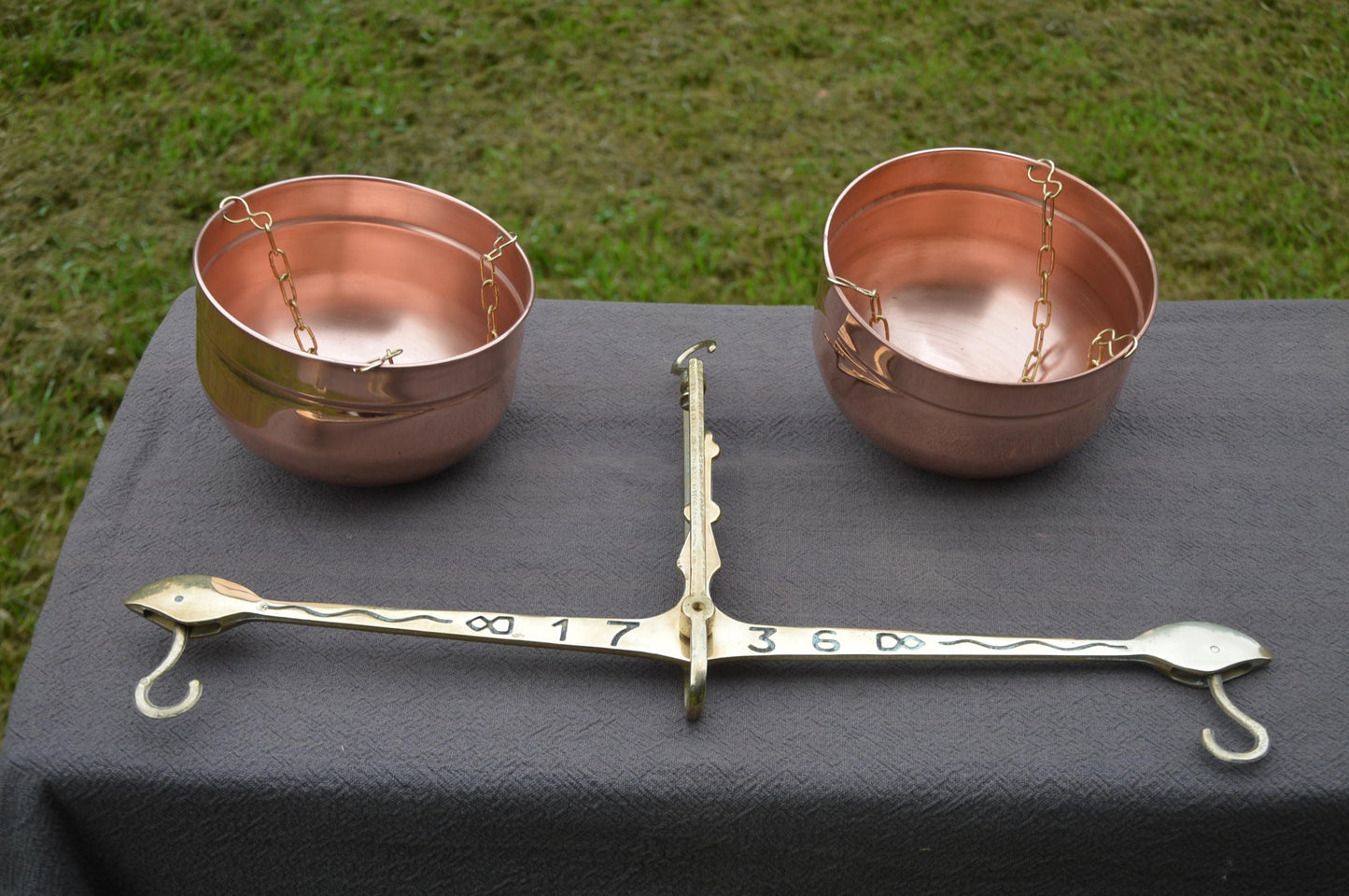 French Antique Copper Balance Scale Copper Decor Pots Brass Mount Copper Planter Copper Home Decor Cache-Pot French Copper Design Classic