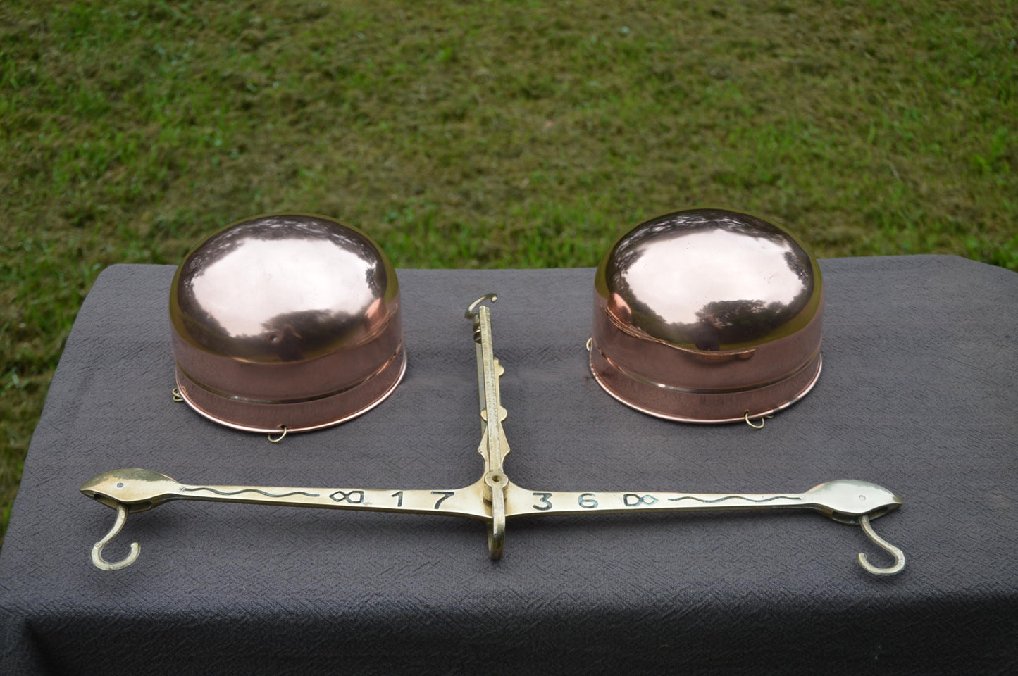 French Antique Copper Balance Scale Copper Decor Pots Brass Mount Copper Planter Copper Home Decor Cache-Pot French Copper Design Classic