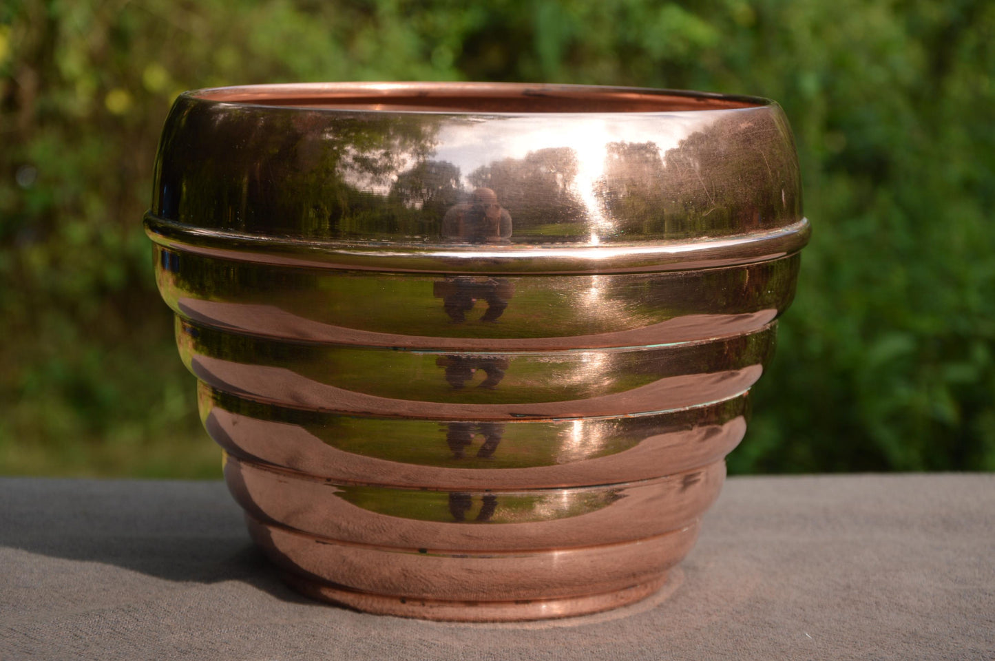 Copper Planter Villedieu Fine Copper Beehive Plant Pot Flower Pot Bowl Copper Pot Indoor Copper Bowl Jardiniere Cache Pot