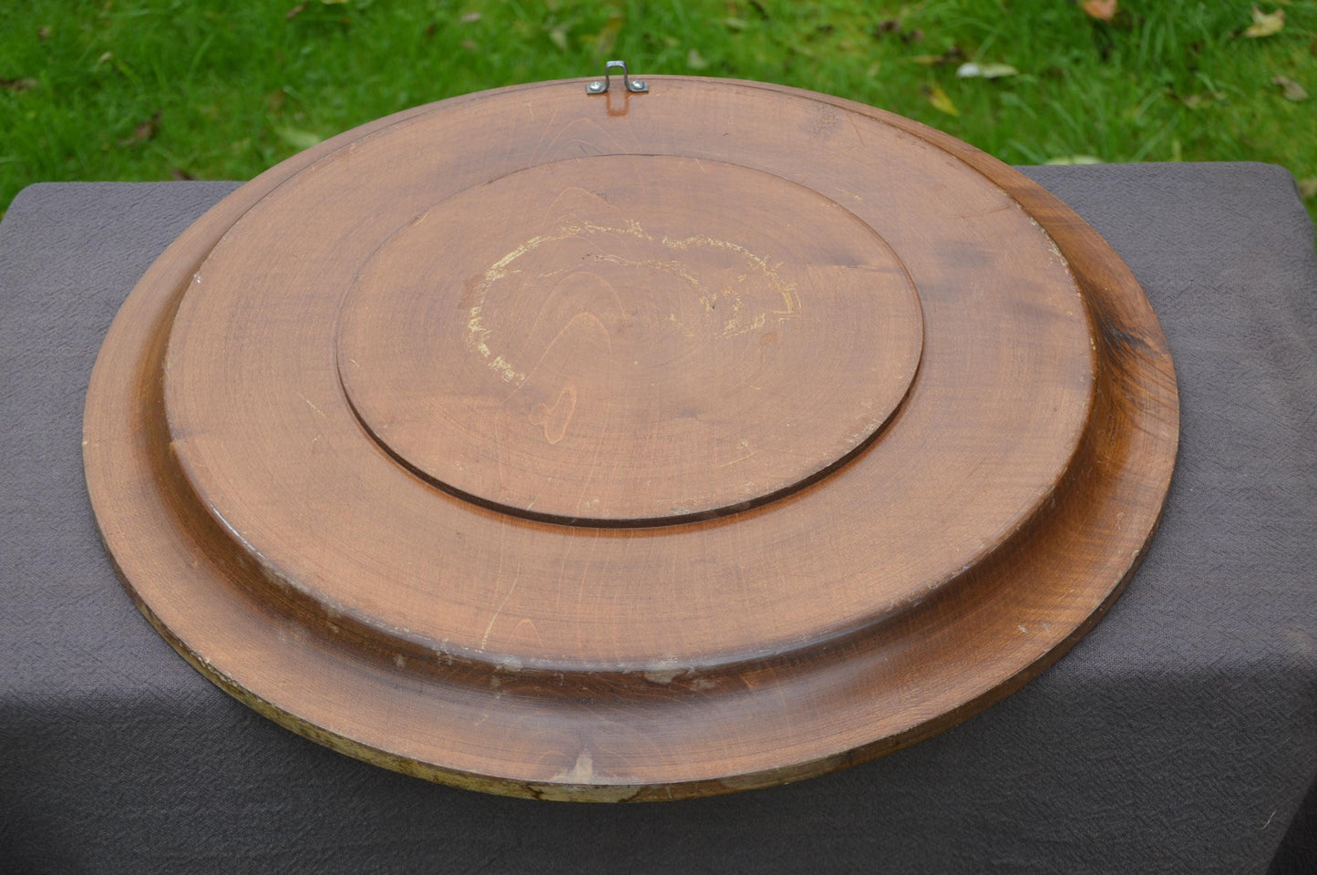 Massive Black Forest Style Bread Board French Antique One Piece Hand Carved Beautiful Patina Fait Main Serving Plate Wooden Platter
