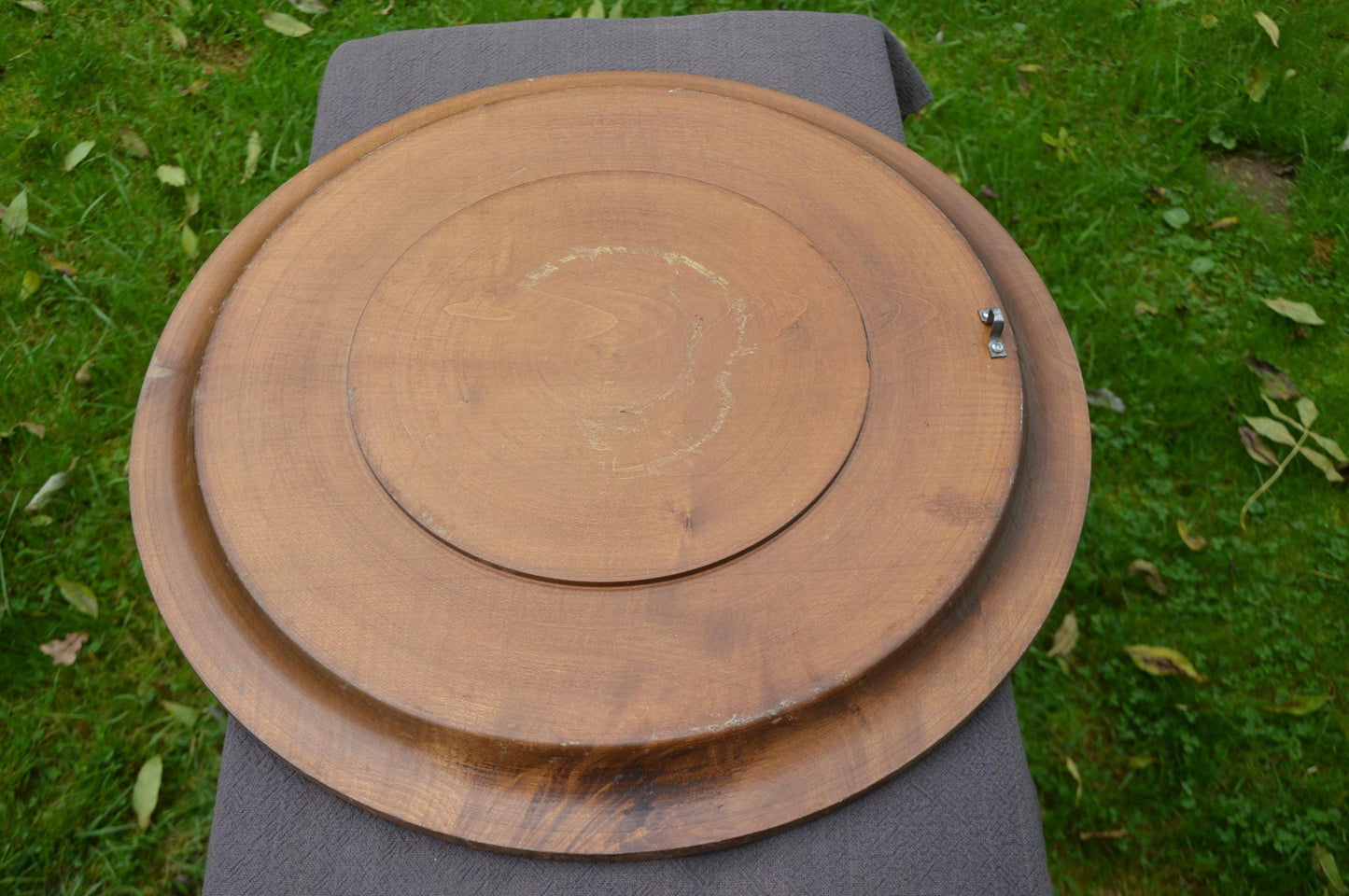 Massive Black Forest Style Bread Board French Antique One Piece Hand Carved Beautiful Patina Fait Main Serving Plate Wooden Platter