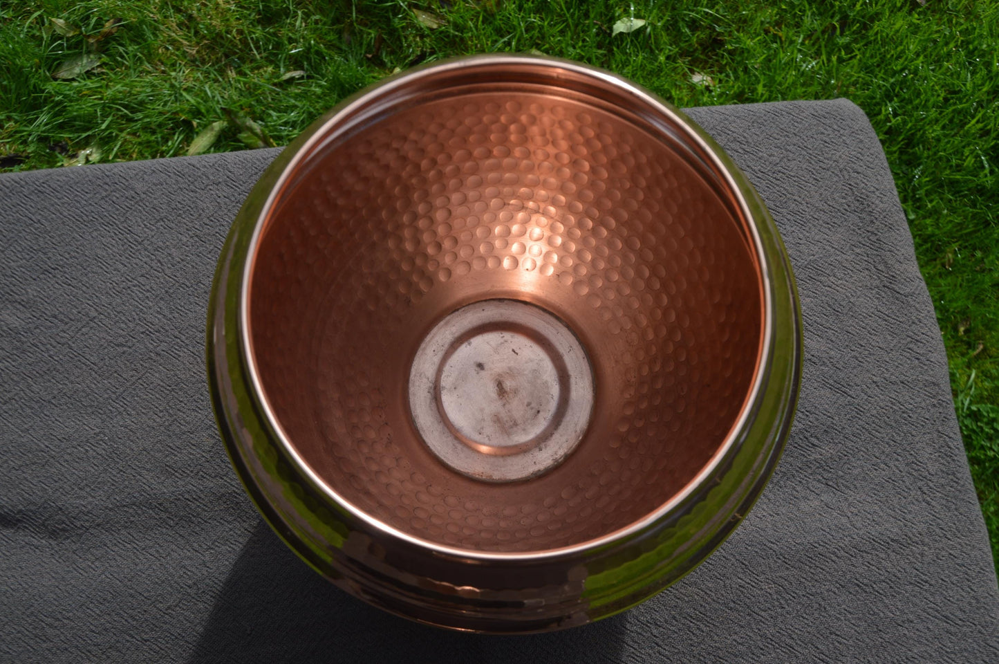 GAOR Cache Pot Art Deco Style Fine Copper Flower Bowl Copper Pot Planter Hand Made Copper Bowl Jardiniere Fully Marked Villedieu Hammered