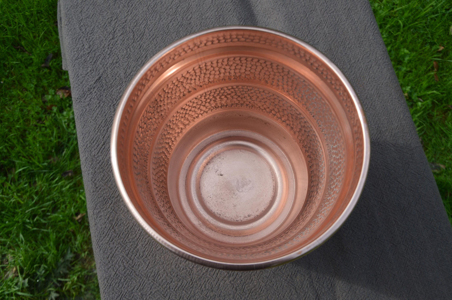 Cache Pot Art Deco Style Fine Copper Flower Pot Bowl Copper Pot Planter Hand Made Copper Bowl Jardiniere French Hammered