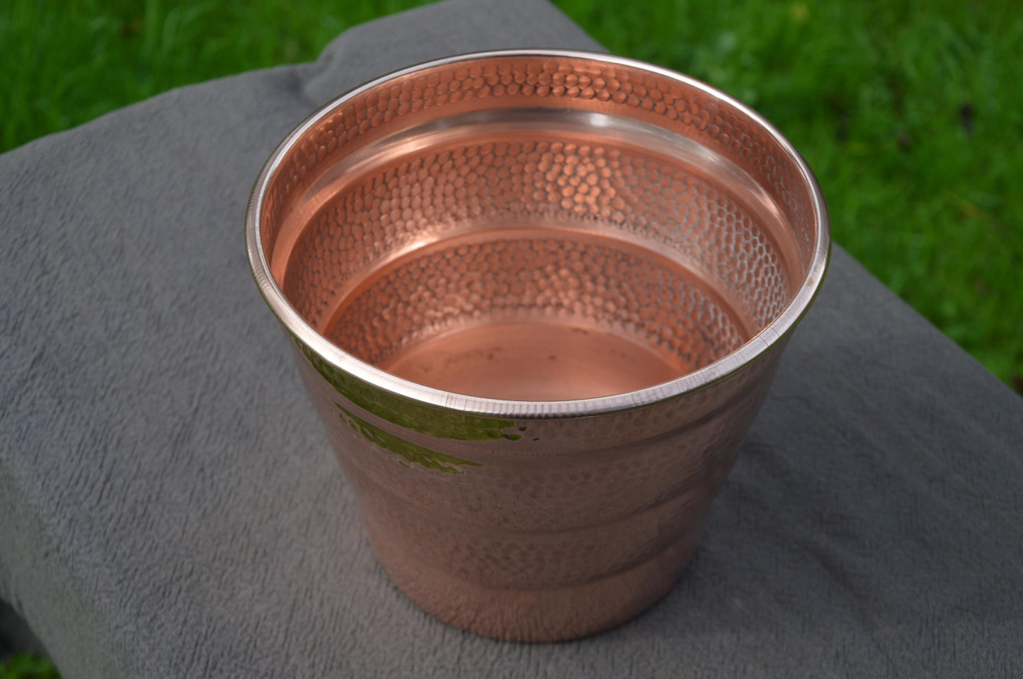 Cache Pot Art Deco Style Fine Copper Flower Pot Bowl Copper Pot Planter Hand Made Copper Bowl Jardiniere French Hammered