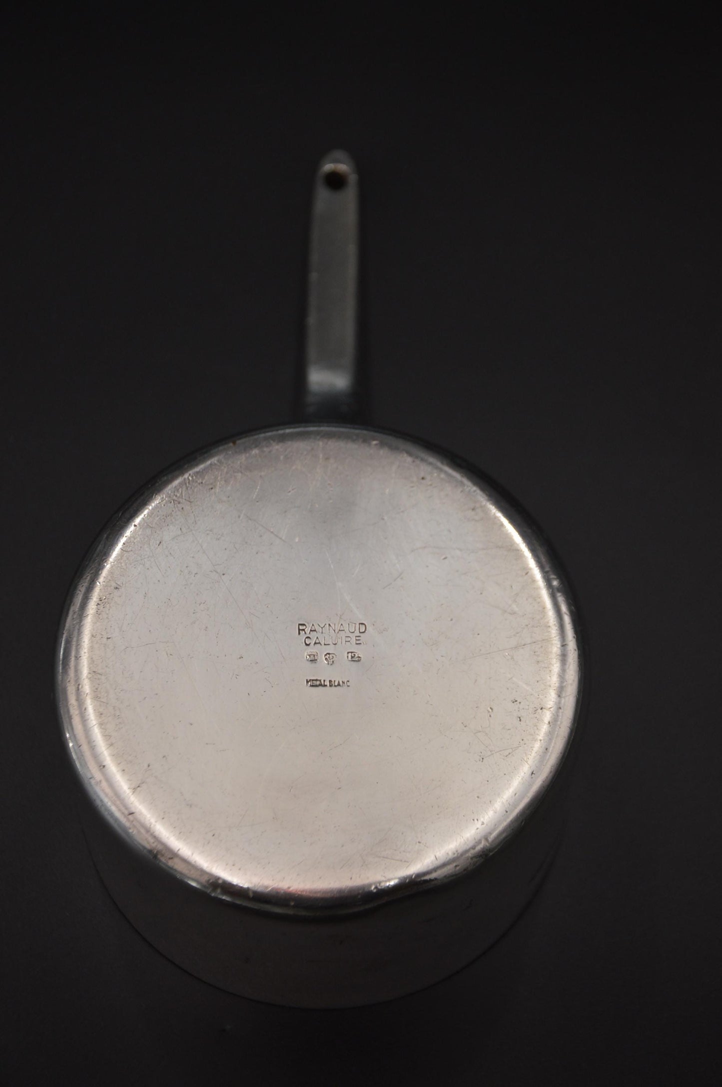 Raynaud Caluire Vintage Sauce Pan Pot French Silver Plate Metaille Blanc Beautiful Example Saucepan Saucier Metal Handle 1.6mm