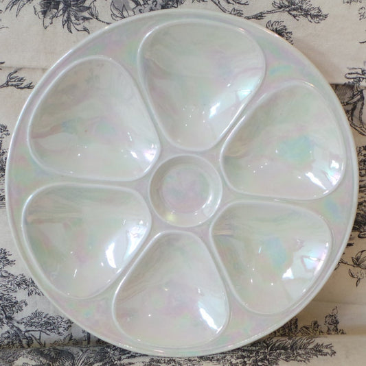 Oyster Plate LIMOGES Huitre Mussel Fish Plate Pearlware Vintage French Super Condition Seafood Plate Shellfish Plate Oyster Plate