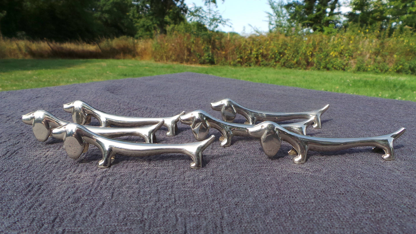 Vintage French Dog Knife Rests 6 Six Great Gift for a Dog Lover Ideal for Wedding Get a Long Little Doggie! Beautiful Dogs Beautiful Ears!