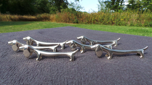 Vintage French Dog Knife Rests 6 Six Great Gift for a Dog Lover Ideal for Wedding Get a Long Little Doggie! Beautiful Dogs Beautiful Ears!