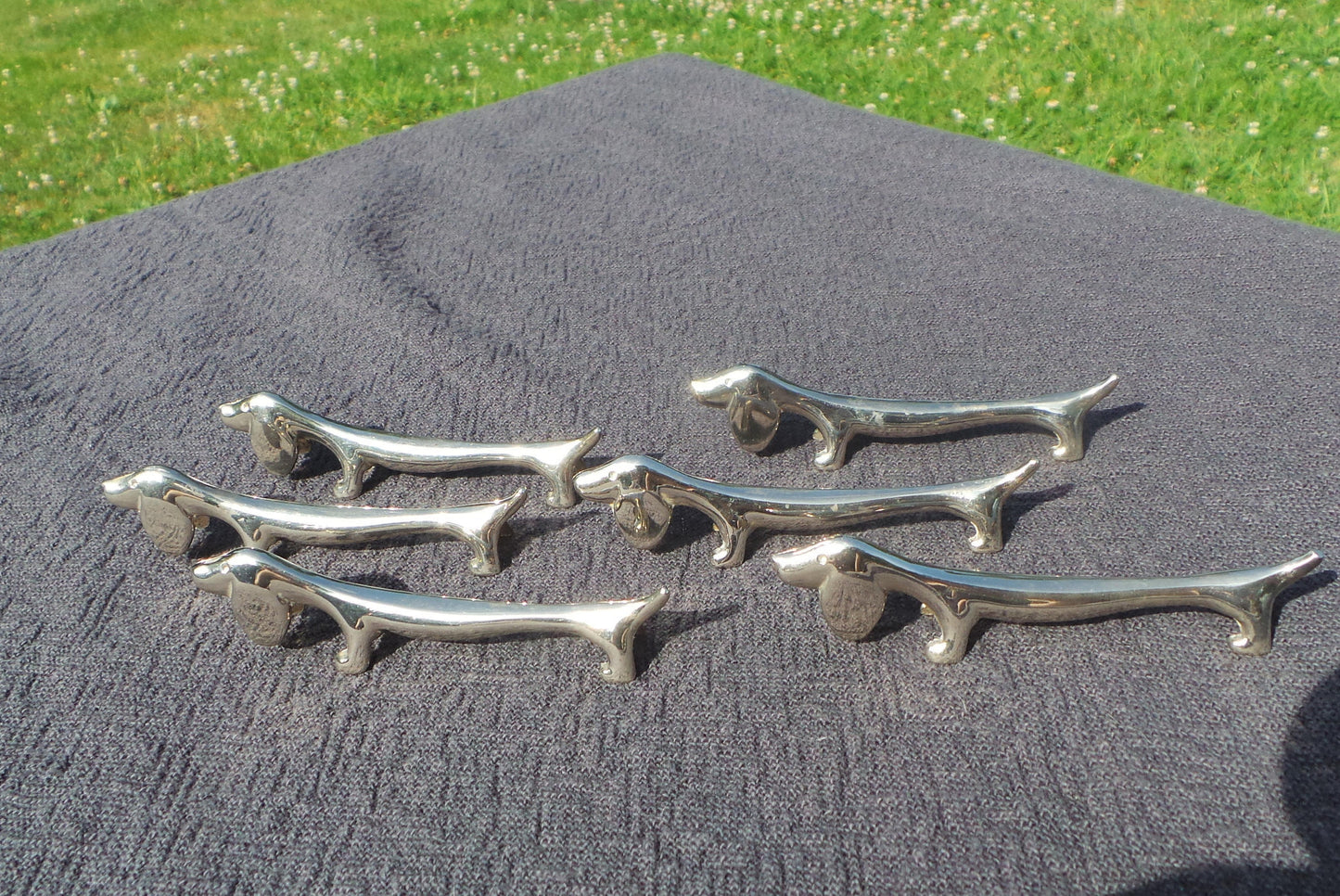 Vintage French Dog Knife Rests 6 Six Great Gift for a Dog Lover Ideal for Wedding Get a Long Little Doggie! Beautiful Dogs Beautiful Ears!