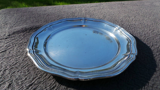 WMF Allemand Bouteille Coaster Sécession Fine Silver Plate Wine Coaster Nickel Silver Ustensile Table Flat Wear Jugendstil Neusilber WMF 1935-1965