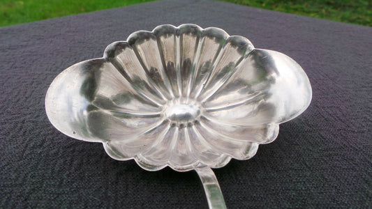 Christofle Ladle French Vintage Petit Sauce Ladle Toddy Ladle Makers Mark Christofle Silver Plate Quality Hardwood Handle Metaille Blanc