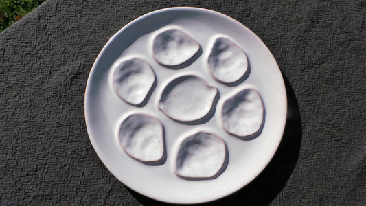 Nidervillers French Vintage Shellfish Oyster Mussel Coquille Plate Made in France Seafood Plate Fabulous Quality Fully Marked