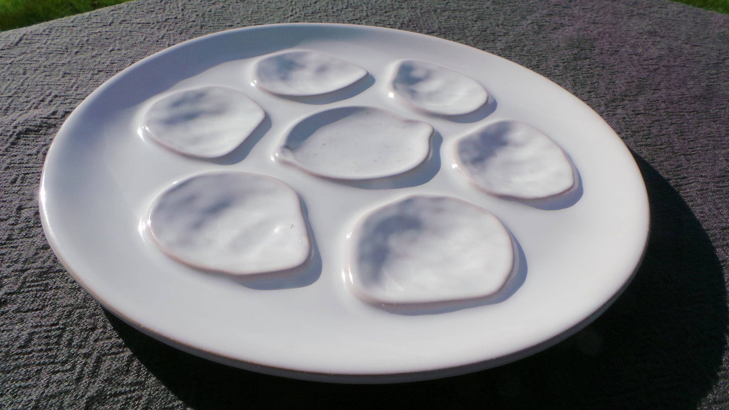 Nidervillers French Vintage Shellfish Oyster Mussel Coquille Plate Made in France Seafood Plate Fabulous Quality Fully Marked