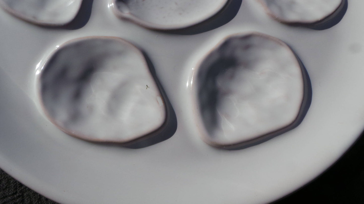 Nidervillers French Vintage Shellfish Oyster Mussel Coquille Plate Made in France Seafood Plate Fabulous Quality Fully Marked